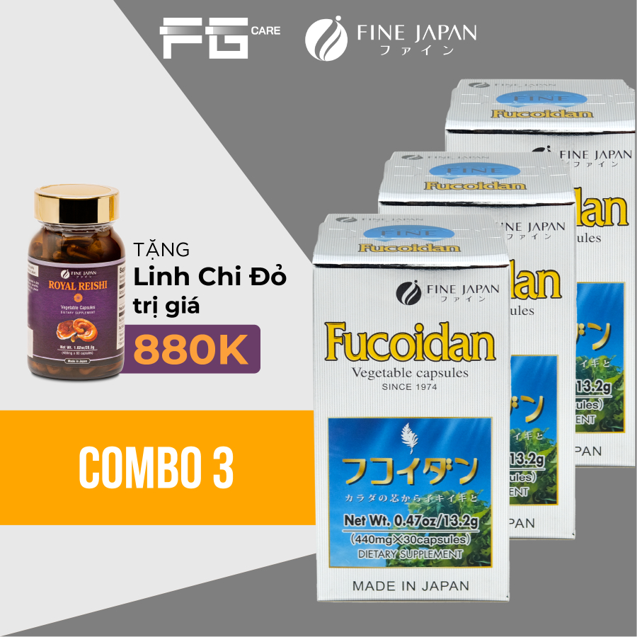 Combo 3 Okinawa Fucoidan Blue Japanese Algae Support Cancer Treatment ...