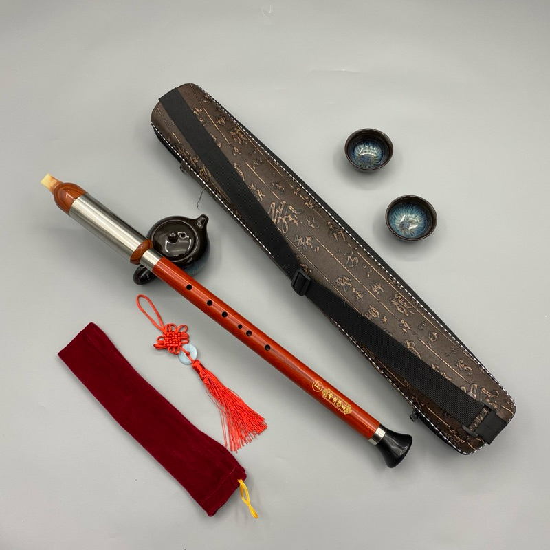 High quality rosewood vertical cat flute with free leather box and ...