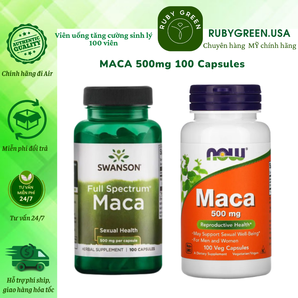 Swanson Full Spectrum Maca Sexual Health 500mg 100 Tablets Physiological Support for men and women