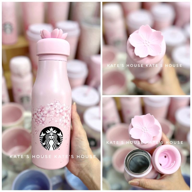 Starbucks Ceramic Thermos Bottle Sakura Taiwan Collection 2024 HCM