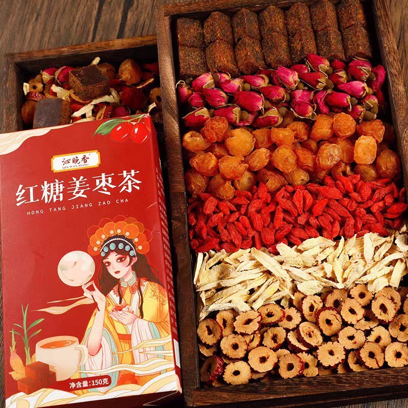 Herbal Red Apple Herbal Brown Sugar Ginger Tea Relieves Abdominal Pain