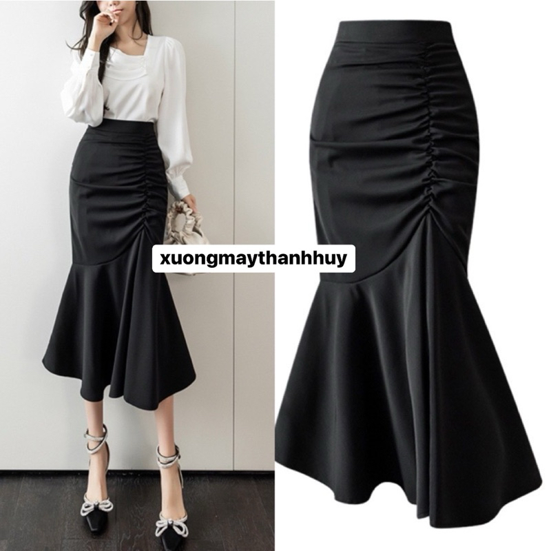 2910027 Indigo Fishtail Long Skirt main image 1