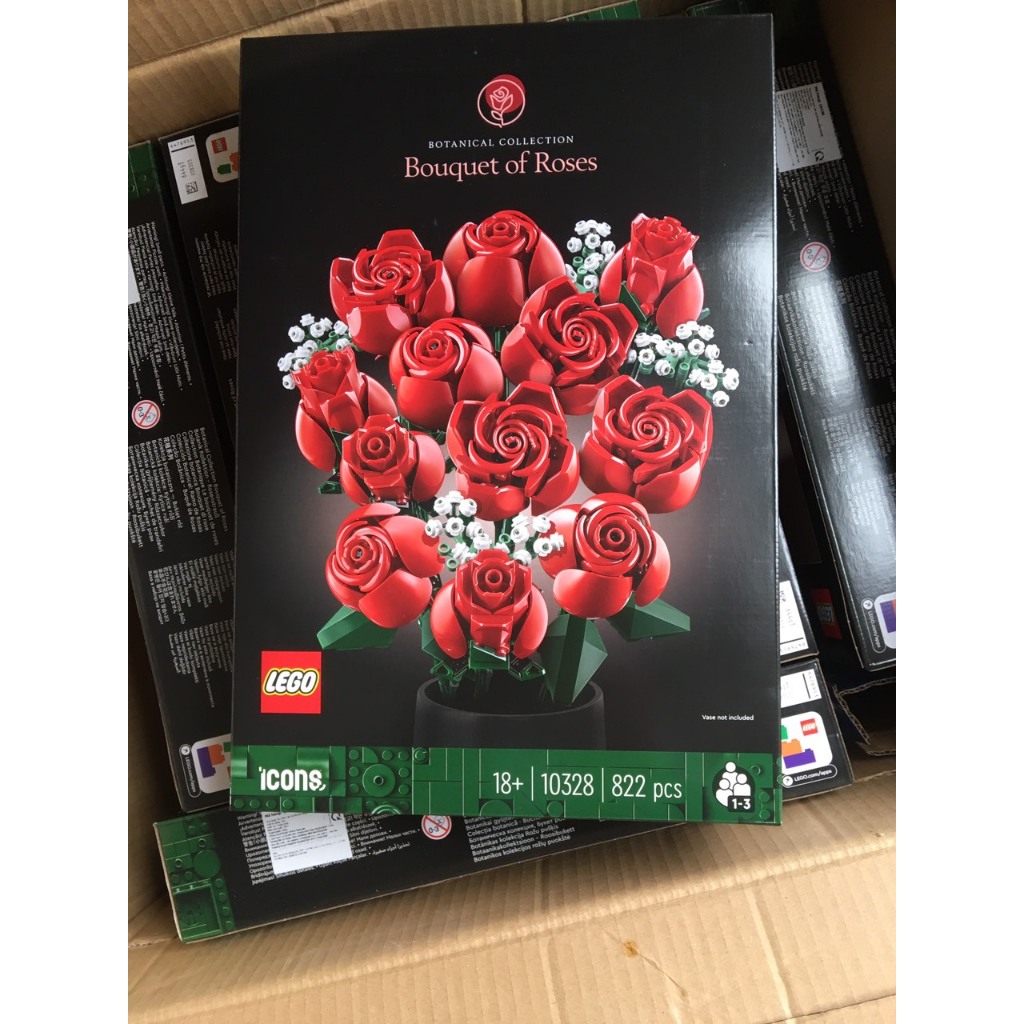 Lego Icons 10328 Roses - Bouquet of Roses (822 parts) | Shopee Singapore