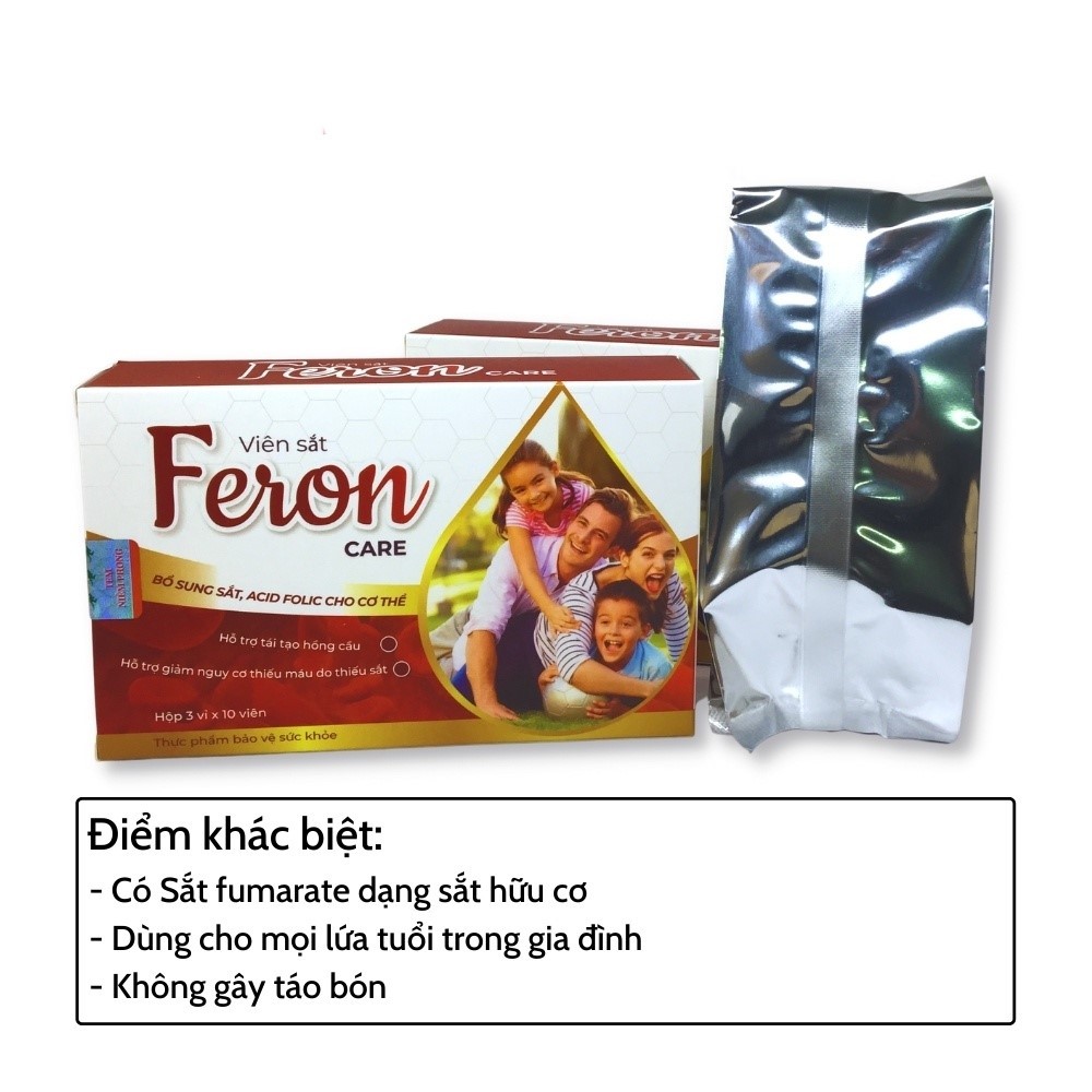 Feron Care Iron Tablets For The Whole Family - Iron, Folic Acid ...