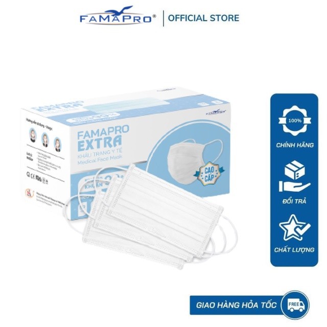 [Extra Box Of 50] Famapro Extra 4-Layer Antibacterial Medical Mask (50 ...