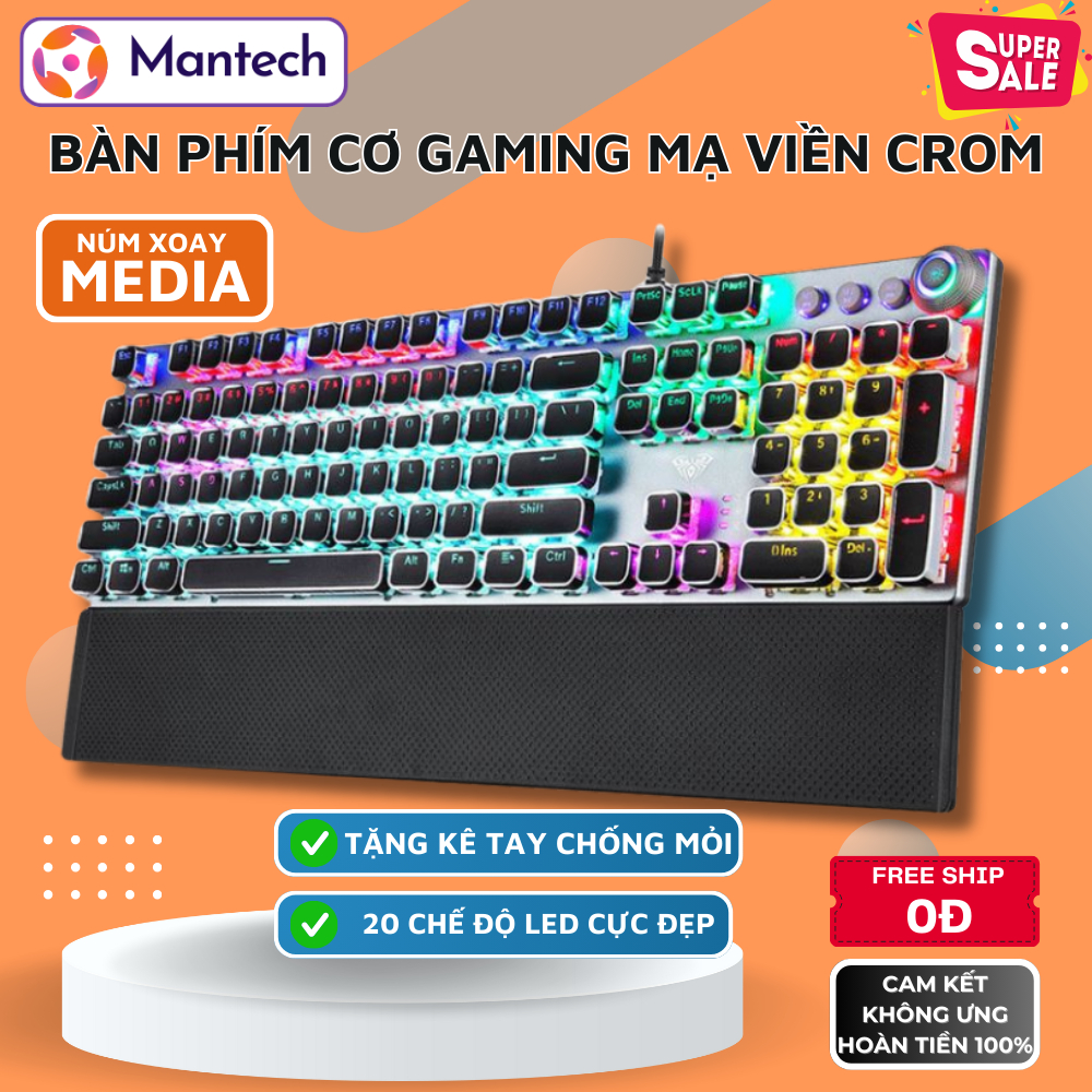 Mantech FZ508 Gaming Mechanical Keyboard BlueSwitch Mechanical Axis ...