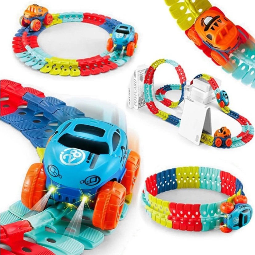 Zero gravity roller coaster car toy that rotates upside down and does ...