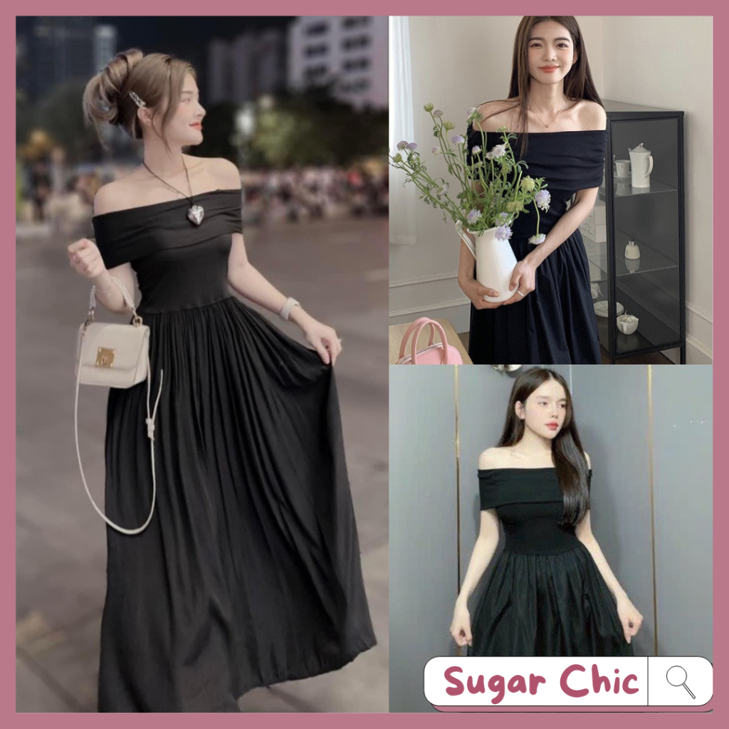 Off Shoulder Fishnet Effect Long Dress