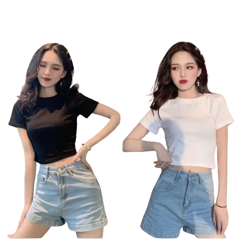 Minimal stretchy coloured crop top s