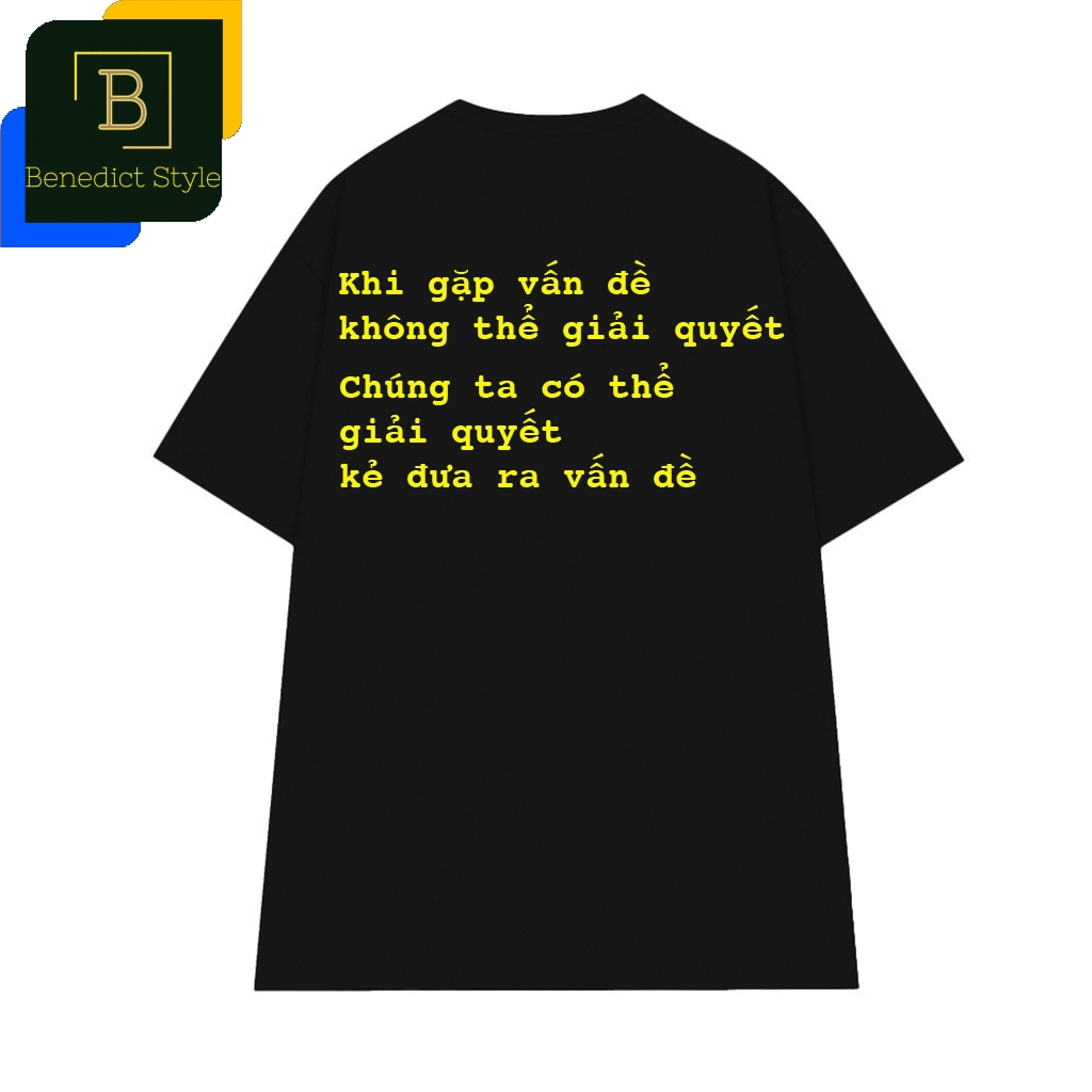 High-end - oversize T-Shirt With Sentence Back When Having Problems ...