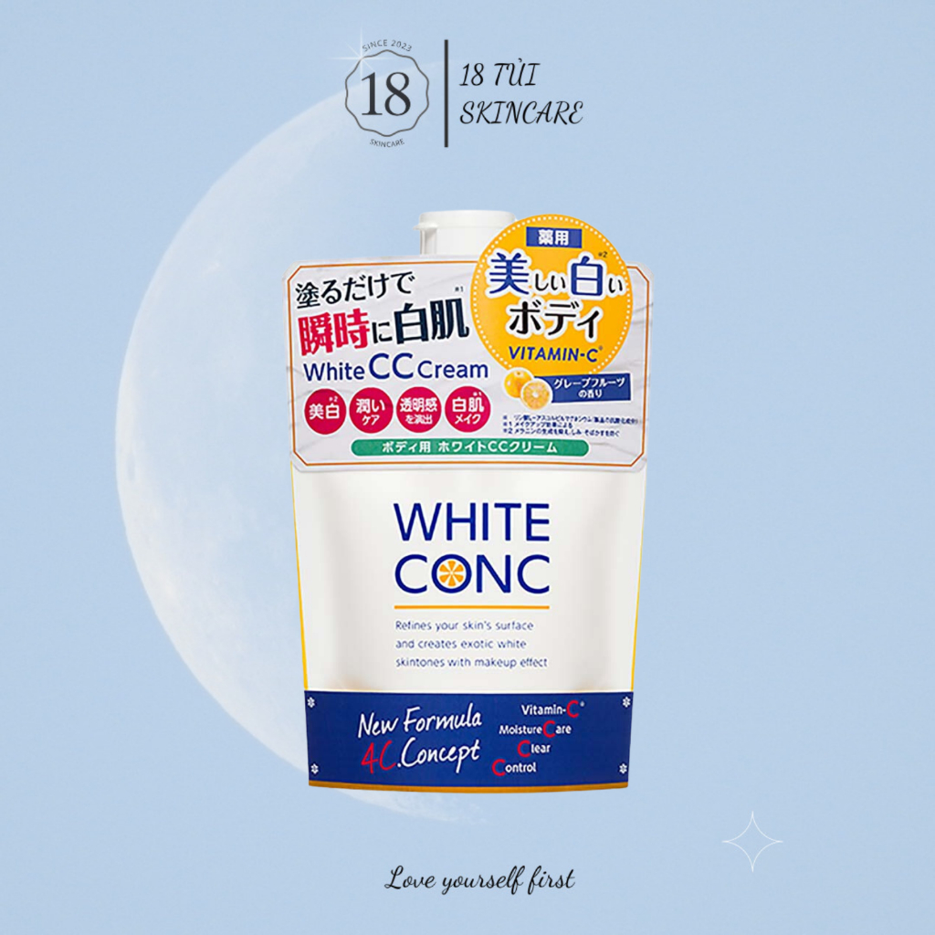 White Conc Body CC Cream With Vitamin-C (200ml) Shopee Singapore