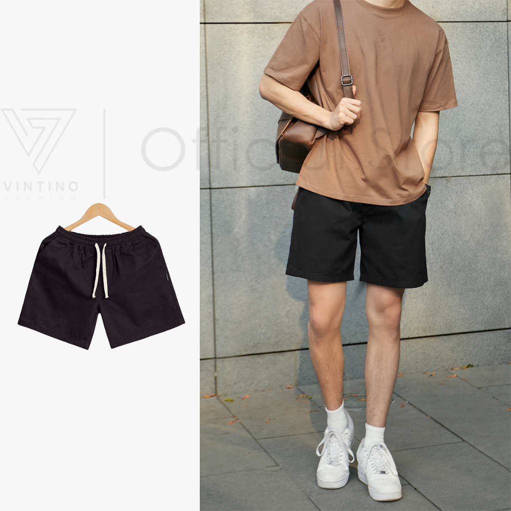 Men's Khaki Shorts VINTINO Form Thighs Chun Fabric Soft Wind Khaki QS01