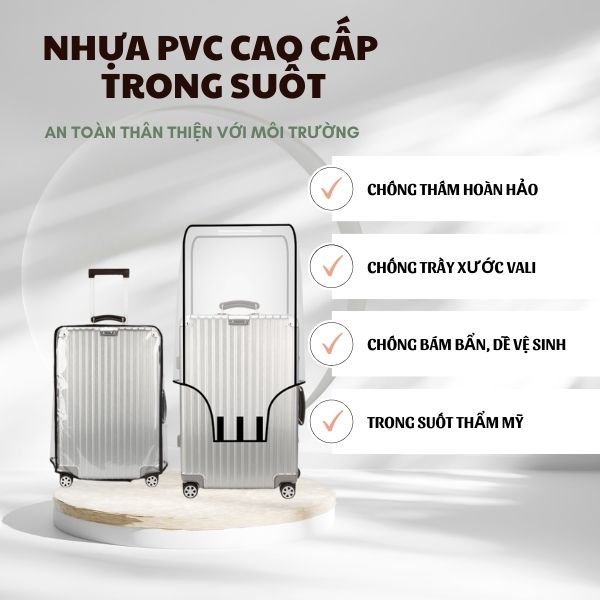 Scratchresistant Suitcase Wrap Transparent Plastic Suitcase Full size