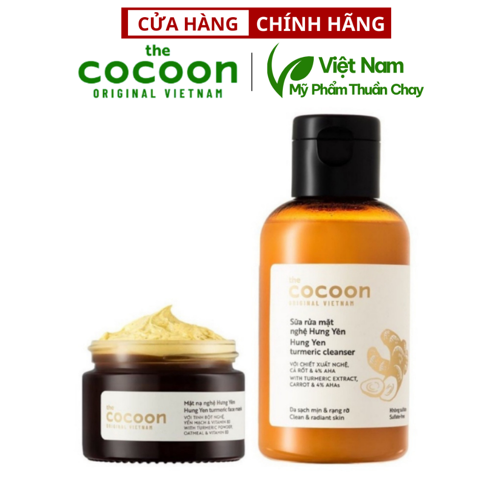 Hung Yen Cocoon Turmeric Combo (Turmeric Facial Cleanser 140ml ...