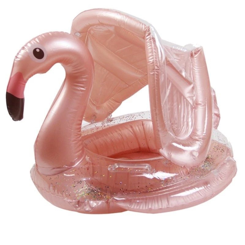 Swan-shaped swimming float with canopy | Shopee Singapore