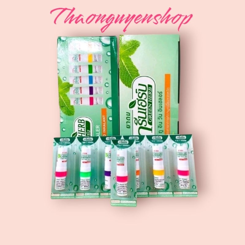 [Combo 1 Blister] 6 Nasal Inhalers 2 Heads Green Herb Thailand | Shopee ...