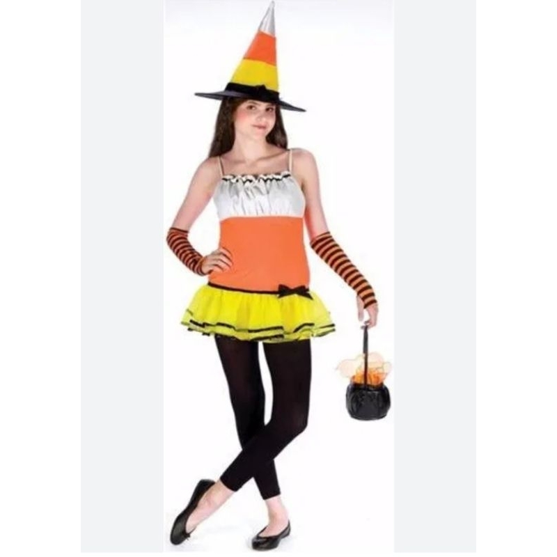 Teen Candy corn Witch Costume - Halloween cosplay Costume set(Full bag ...