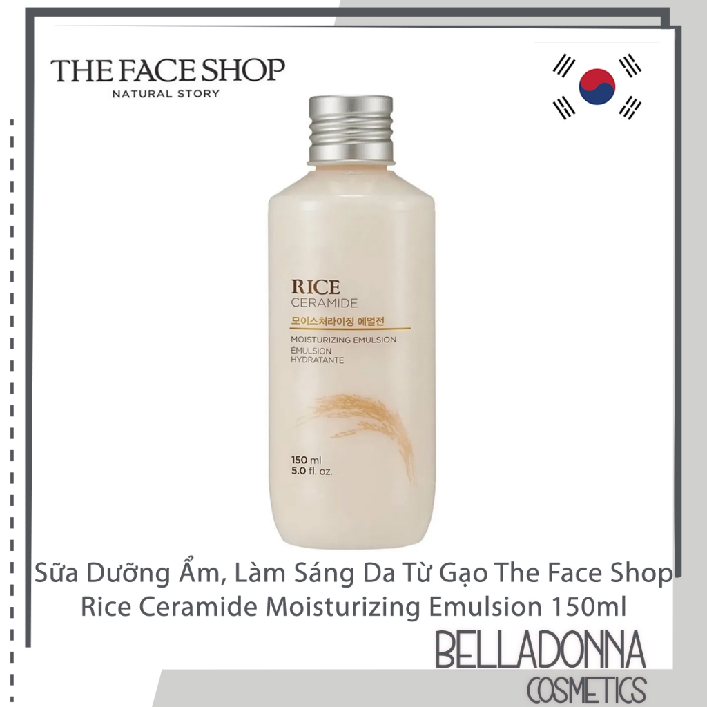 The Face Shop Rice Ceramide Moisturizing Emulsion 150ml | Shopee Singapore