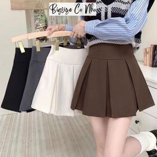 Bigsize A shaped skirt 50 95kg high waisted female pleated with spread out back soft and cool form CV405 Shopee Singapore