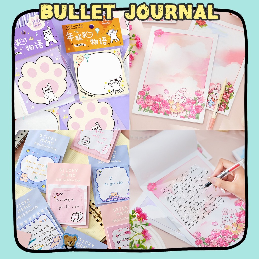 Note Paper Set with Many Cute and Cute Patterns Ccamzone | Shopee Singapore