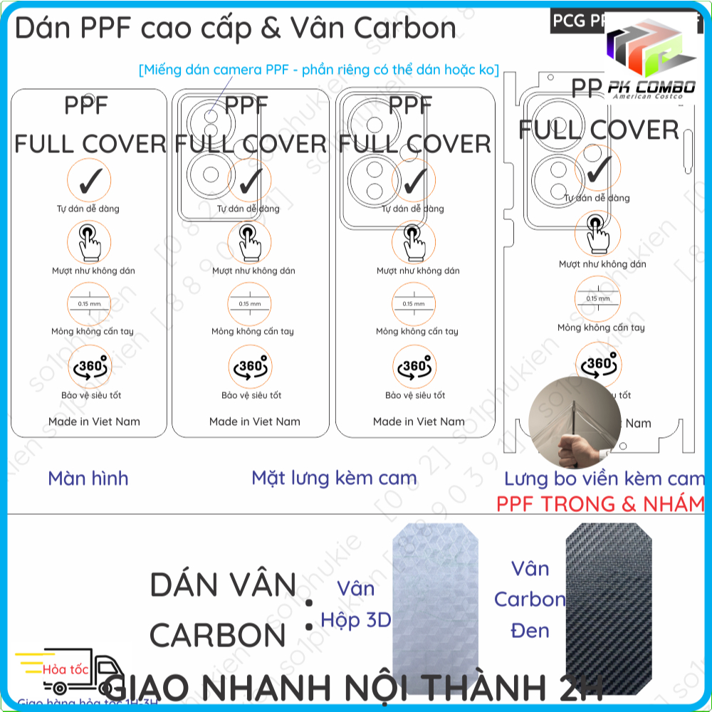 Paste PPF & Carbon Pattern Oppo A79 5G / Oppo Reno11 F 5G (Reno 11F 5G ...