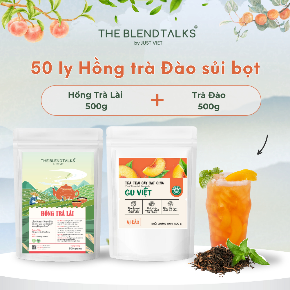 SET of 50 cups of Fruit Tea with all flavors of Peach, Lychee, Mango ...
