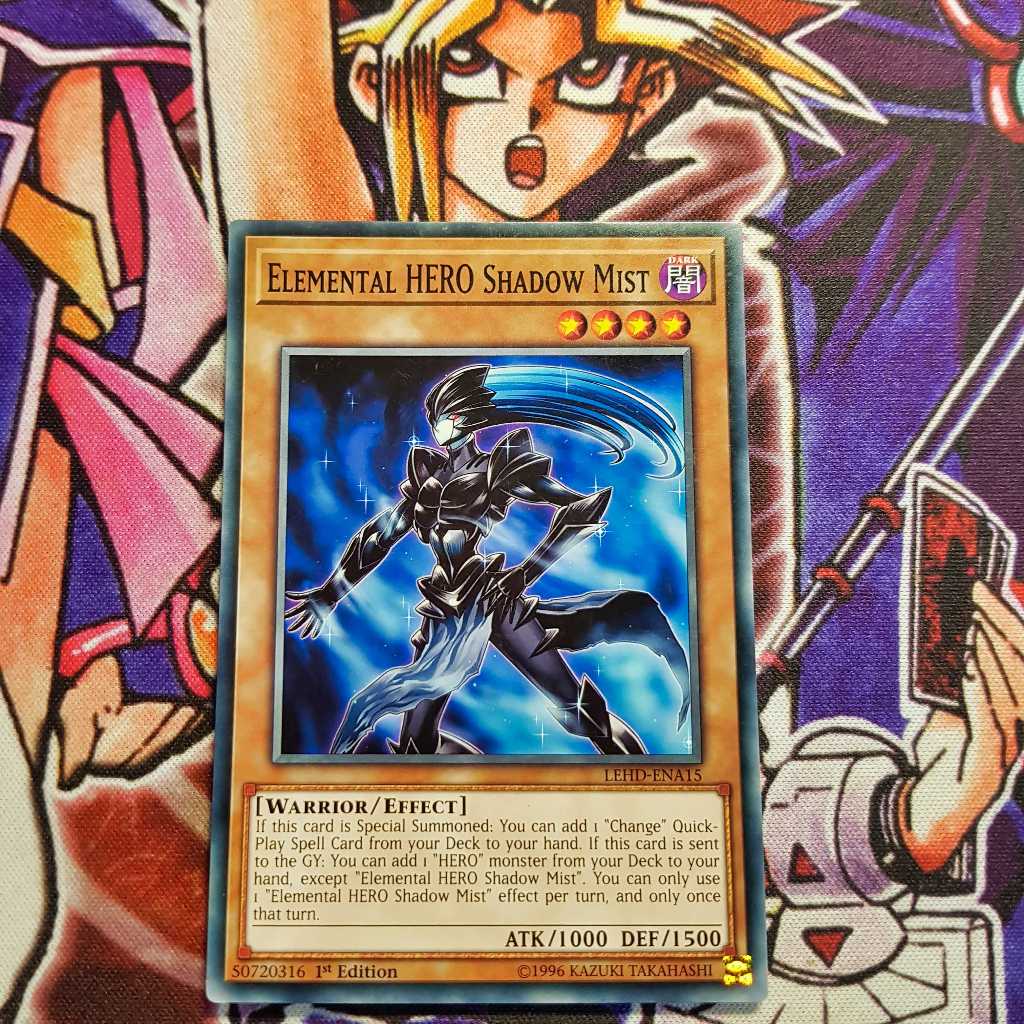 Genuine Yugioh Cards | Elemental HERO Shadow Mist | LEHD Common ...