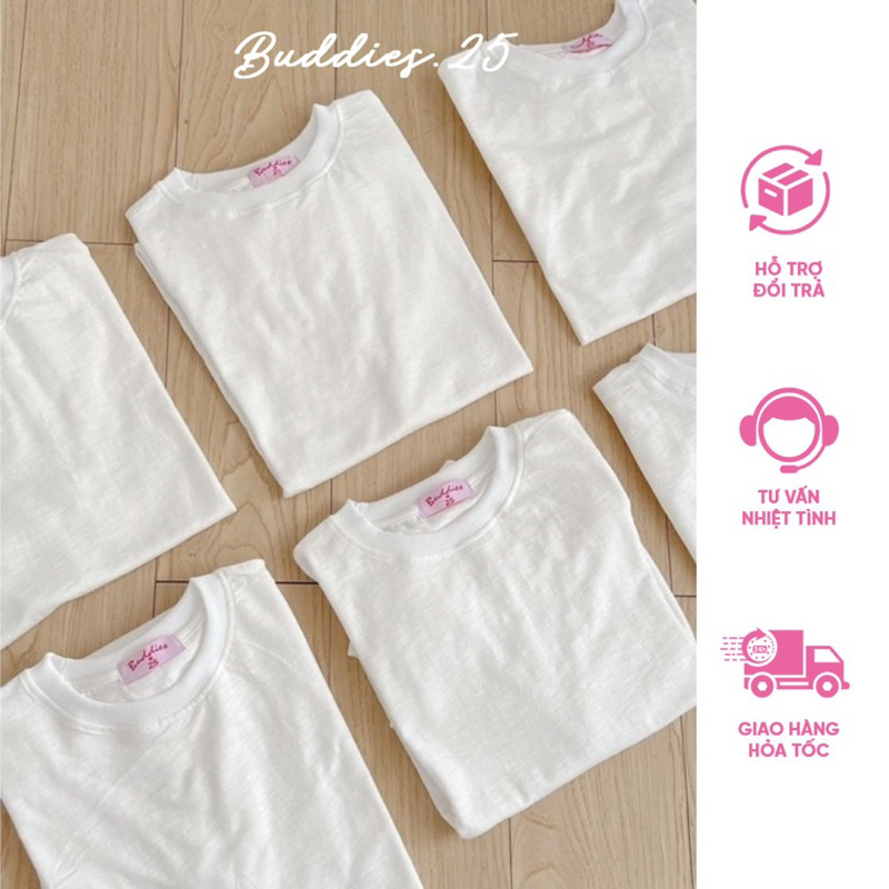 Basic Buddies scratched white t-shirt | Shopee Singapore