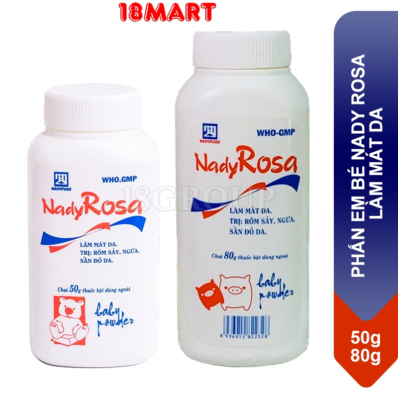 Nady ROSA Baby Powder Cools Skin, Rash, Itching, Lumpy Skin 50g / 80g ...