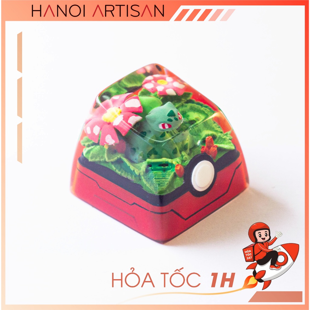 Mechanical keyboard button . keycap resin artisan pokemon (bulbasaur ...