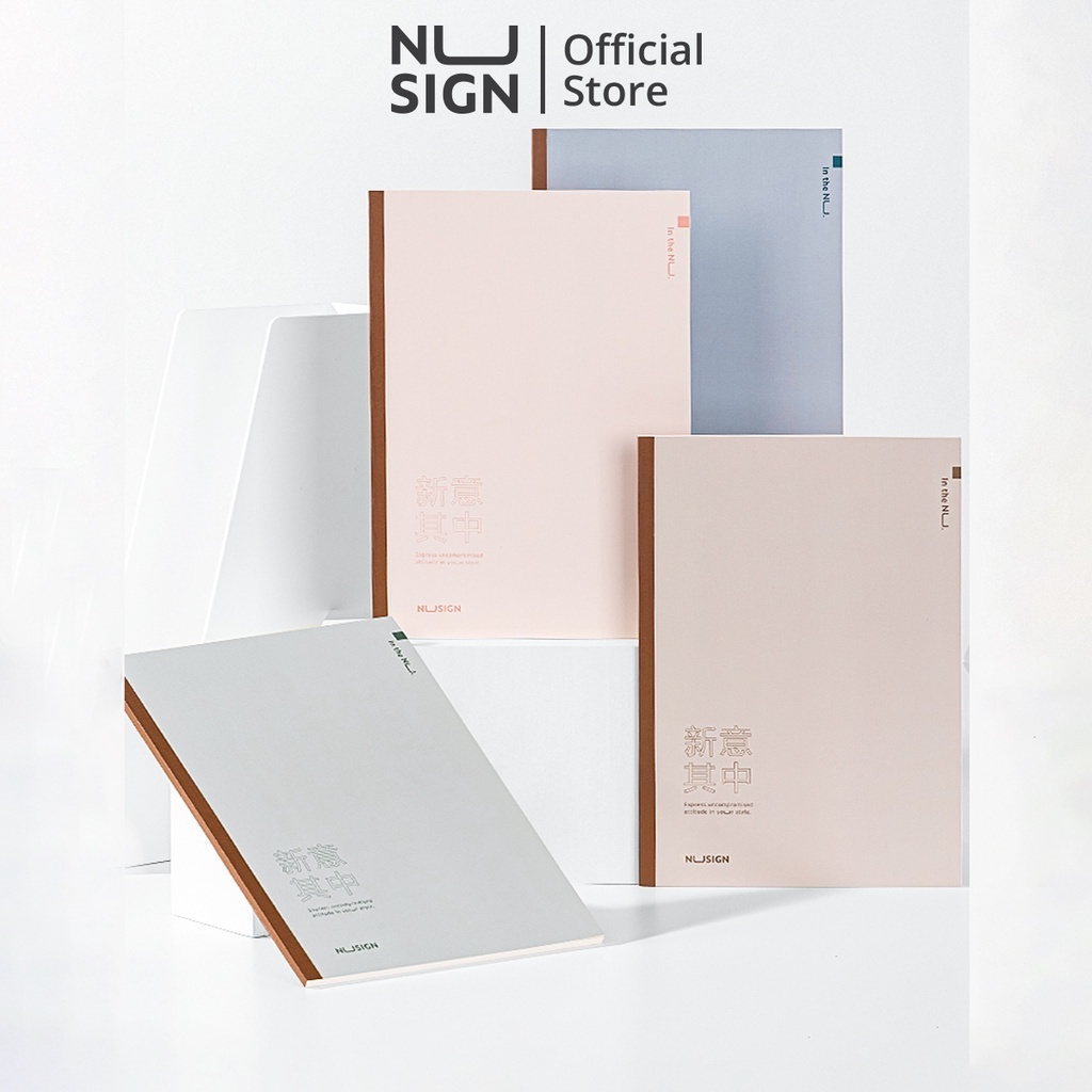 NUSIGN premium notebook with horizontal lines 80 A5/B5 pages, beautiful ...