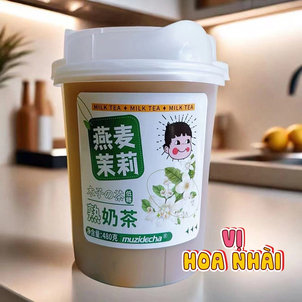 Muzidecha grilled milk tea with full topping, less sweet | Shopee