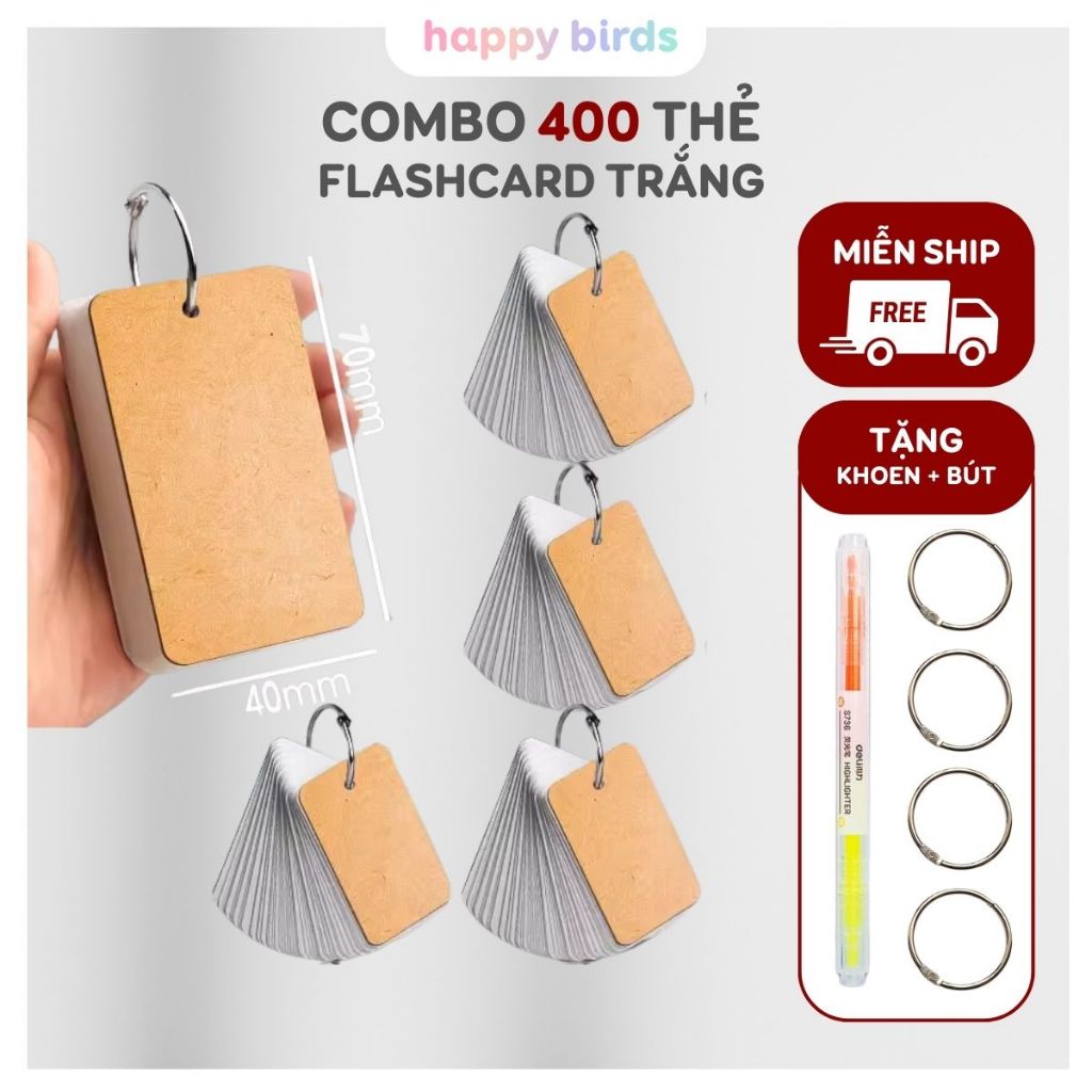 Flashcard Combo 400 cards to learn thick white paper vocabulary card to ...