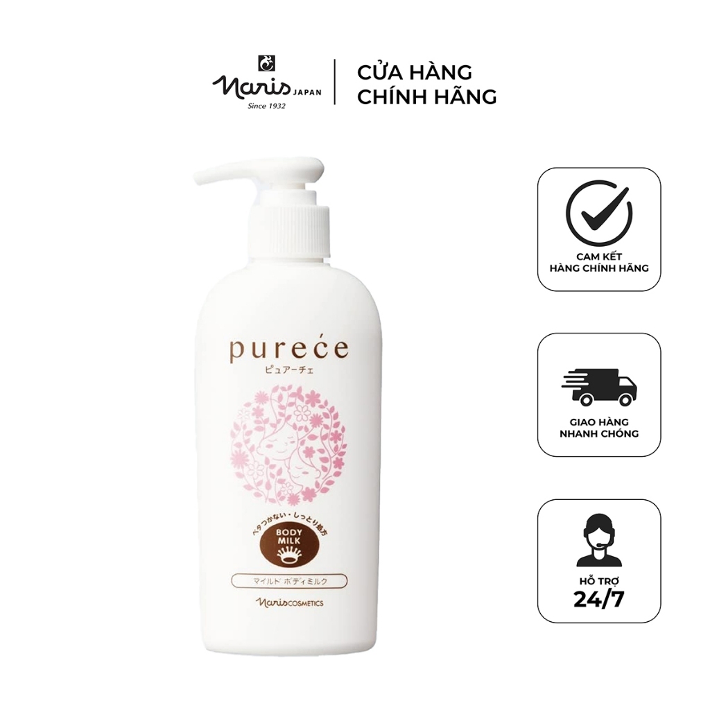 Naris PURECE MILK BODY MILK Brightening And Moisturizing BODY Lotion ...