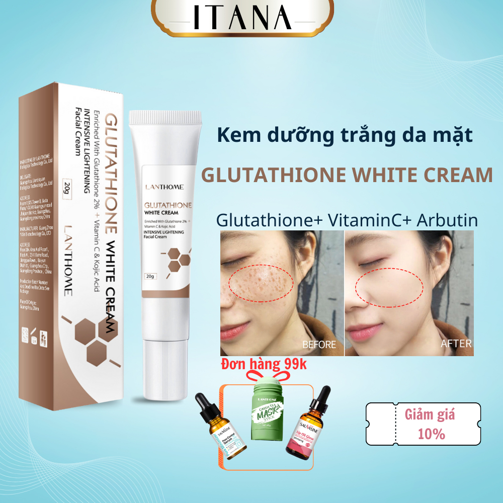 Lanthome Glutathione Niacinamide Arbutin Whitening Face Cream ...