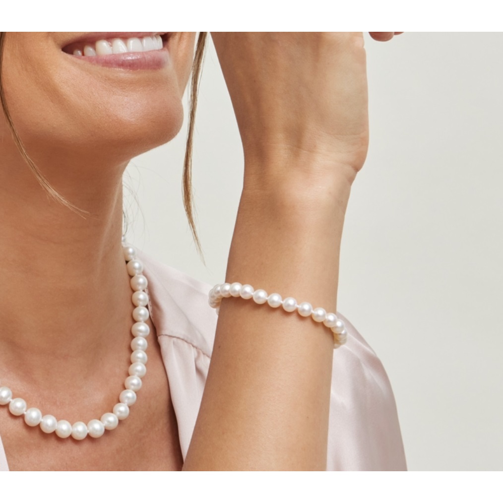 Set Of Pearl. White Tr.ai 6-7mm (Check Strap, Bracelet Set Of Pearl. White Tr.ai 6-7mm (Check Strap, Bracelet