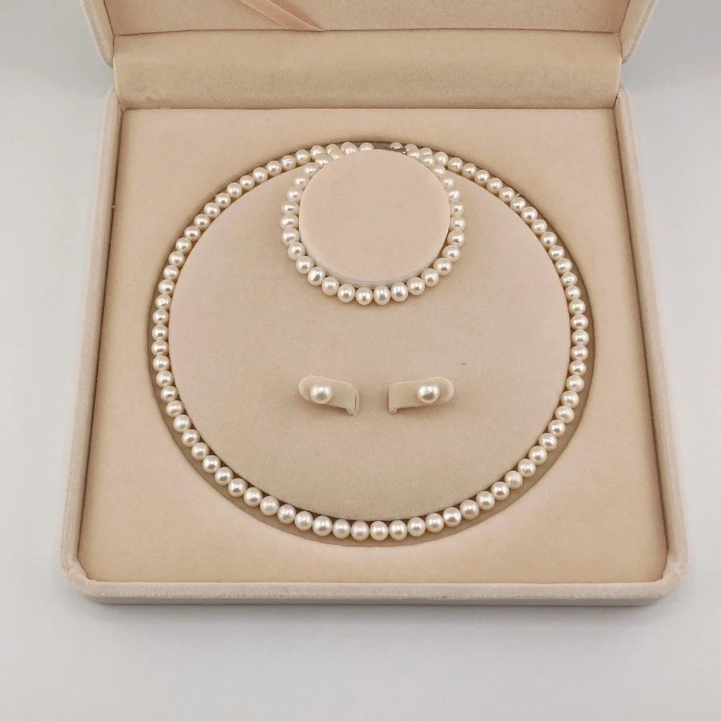 Set Of Pearl. White Tr.ai 6-7mm (Check Strap, Bracelet Set Of Pearl. White Tr.ai 6-7mm (Check Strap, Bracelet