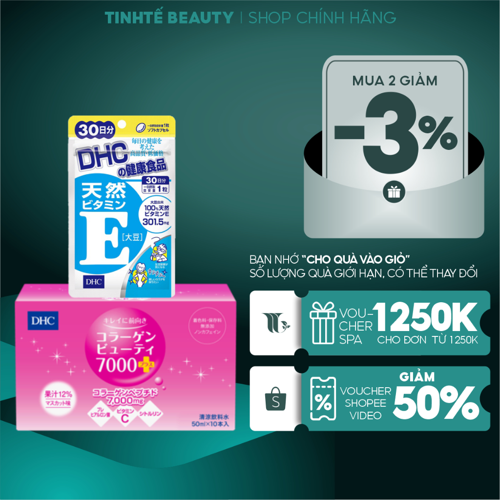 Dhc Vitamin E 30 days soft and smooth Combo and 1 box of water Collagen ...