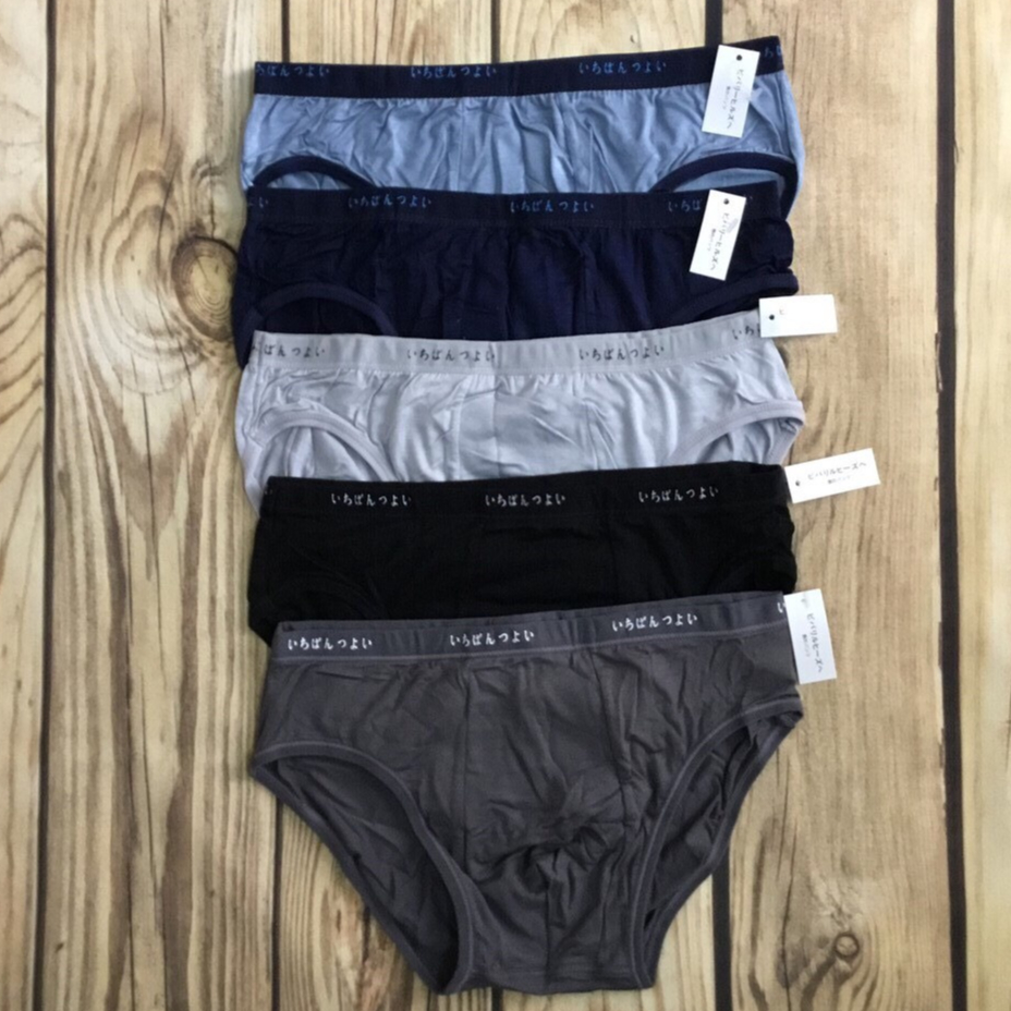 Men's Low Waist Cotton Solid Color Briefs, Soft Triangle Underwear (Pack of 2) main image 1