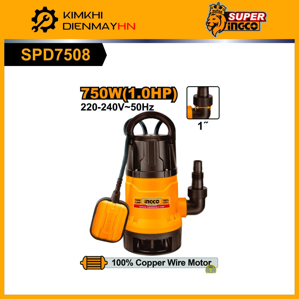 Ingco SPD7508 Submersible Wastewater Pump 750W (1.0HP) | Shopee Singapore