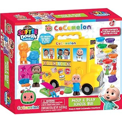 Cocomelon MOLD & PLAY SCHOOL BUS Toy Set - Clay | Shopee Singapore