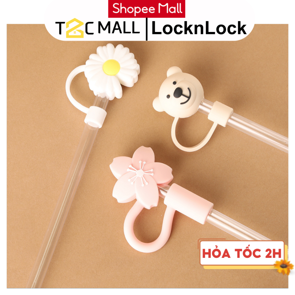 LocknLock Straw Cover Cute Silicone Thermos Straw Stopper TLL091-3 T2C ...