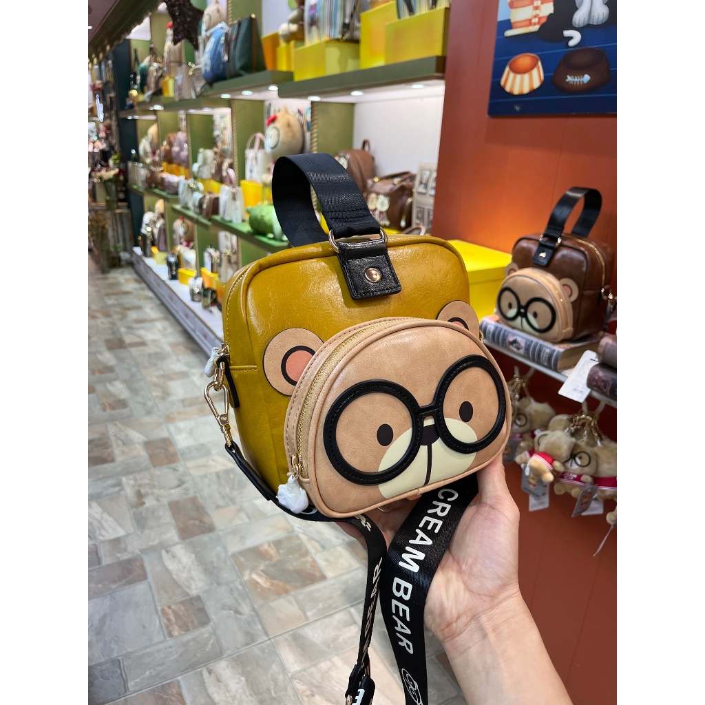 Women Handbags Genuine Sammao Cream Bear Fashion Handbags C1310 2 Pink Shopee Singapore