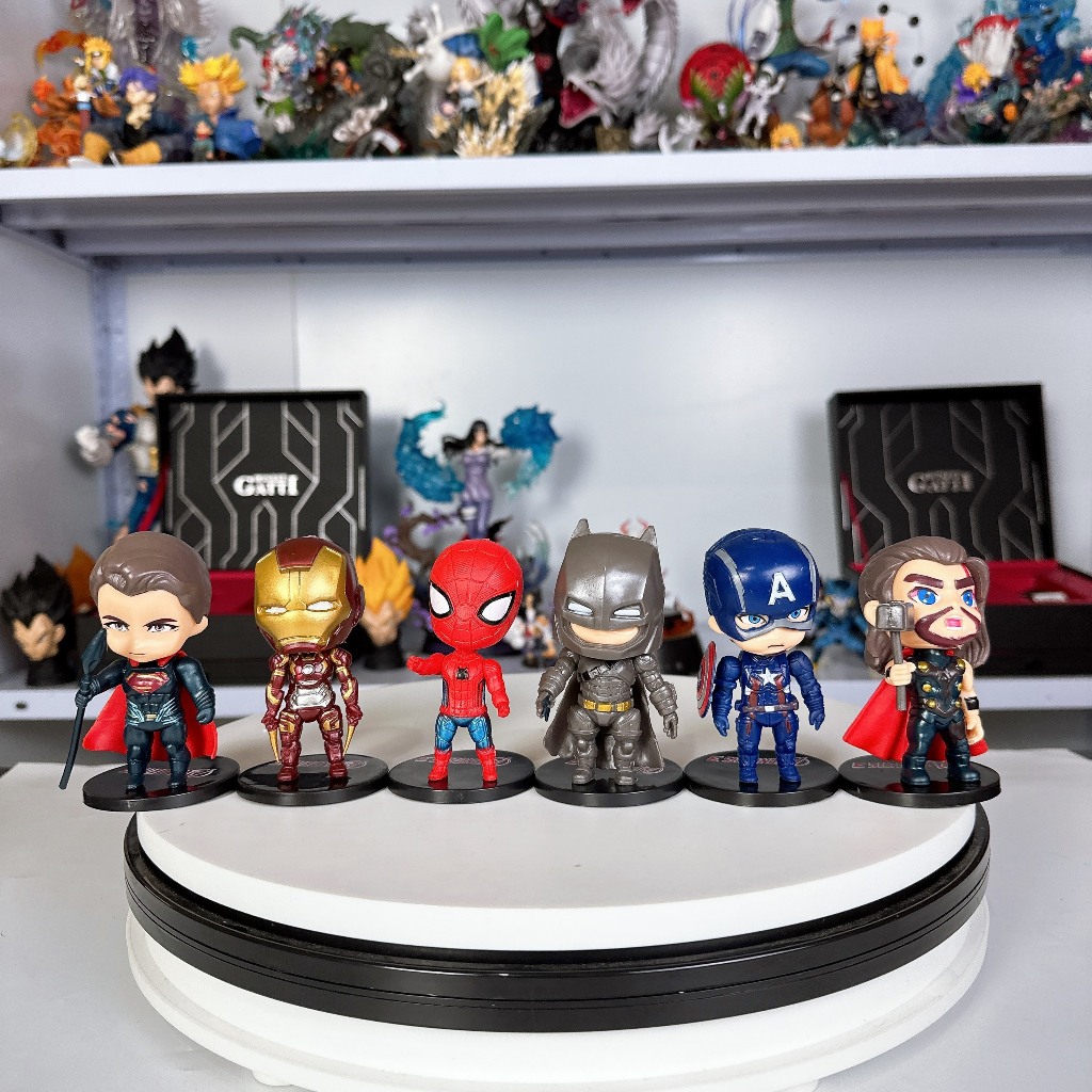 Set of 6 Marvel Superhero PVC Models Ongchumohinh MH 740 | Shopee Singapore