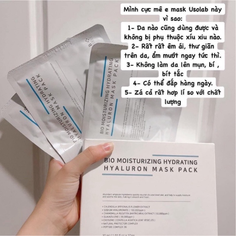 (Dmn) Usolab PDRN MASK DNA Salmon & HYALURON Exosome Super Hydrating ...