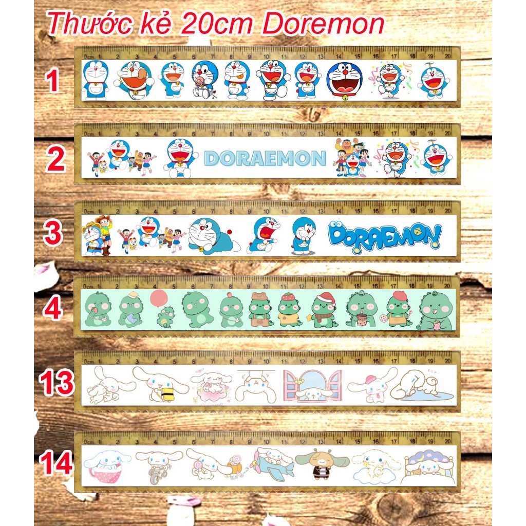 Doremon and green dinosaur ruler - 20cm ruler - 4 different models ...