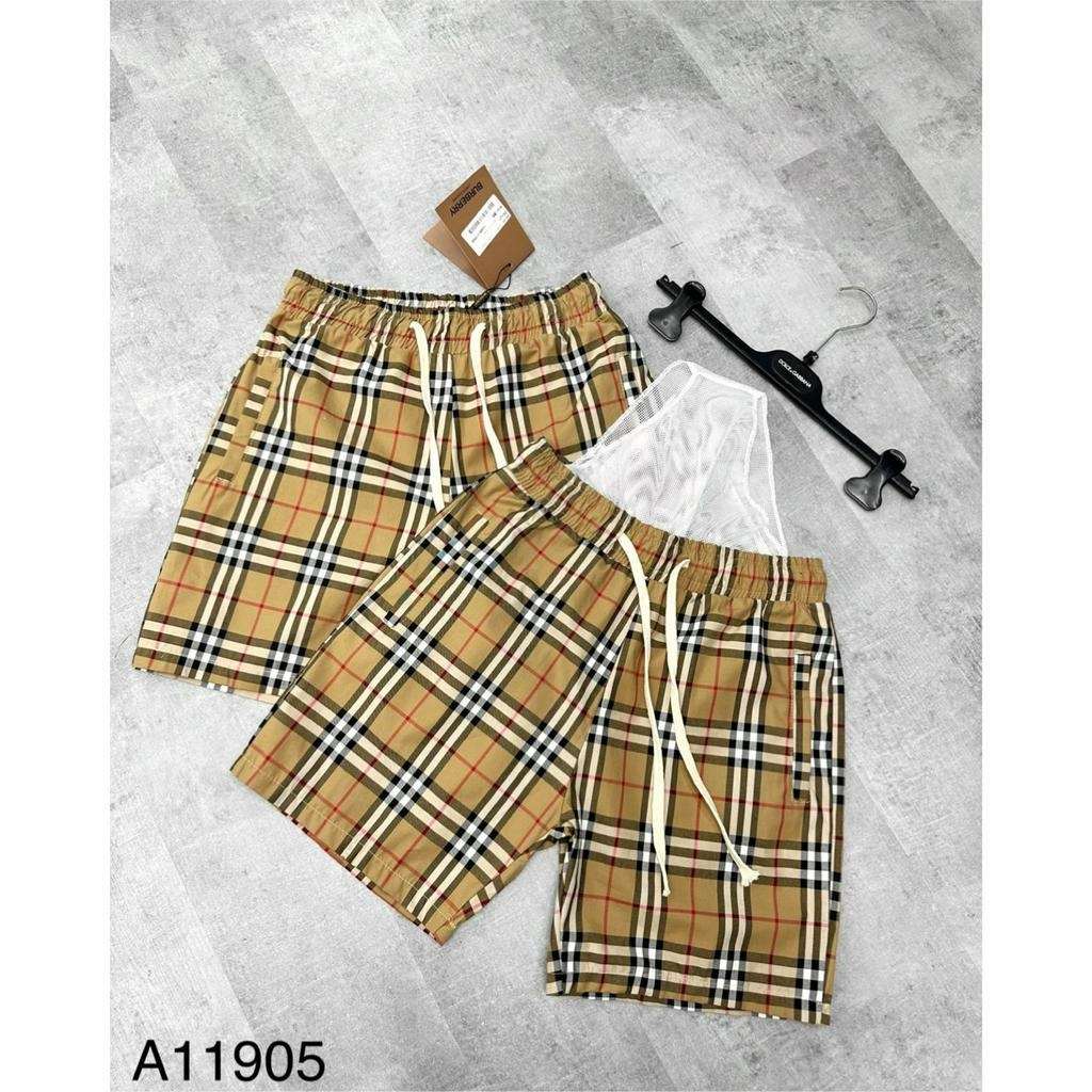 Burberry men s shorts with beige plaid pattern printed with BBR London England beautiful cool milk strap Hot 2024 Shopee Singapore
