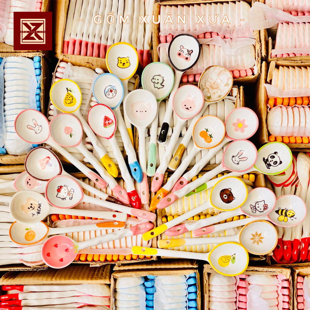 Retail Ceramic Spoon Models, Cute Porcelain Spoons Hot trend 2024 ...