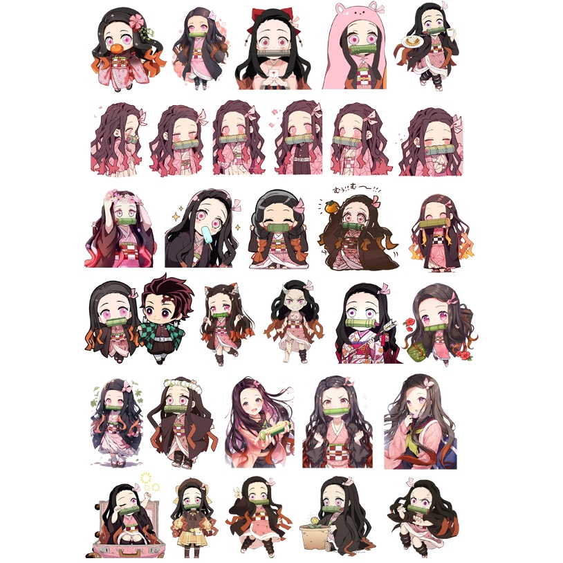 Kamado Nezuko Kimetsu No Yaiba Sticker | Shopee Singapore