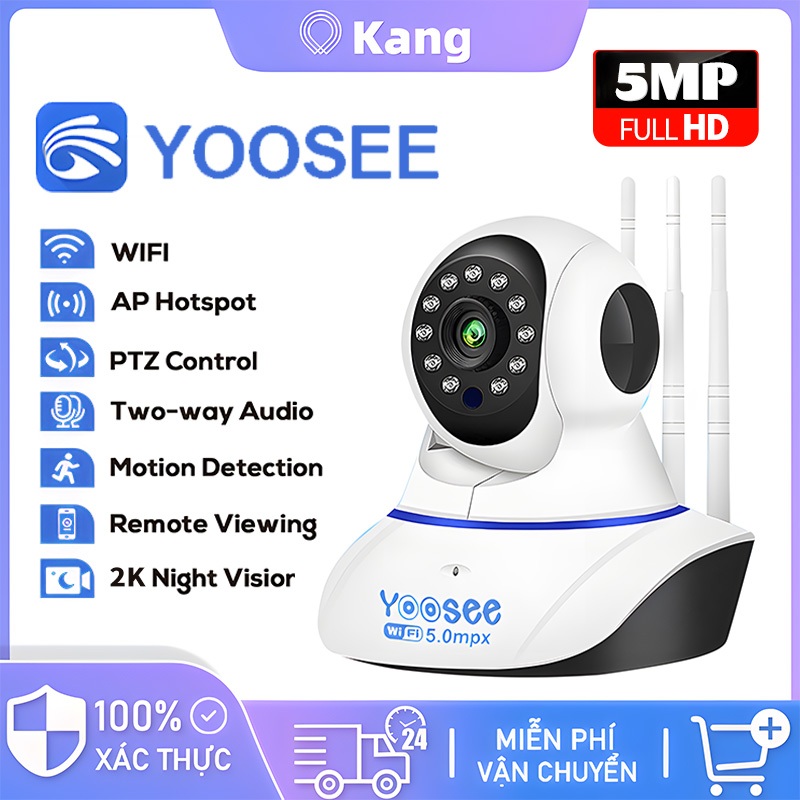 Yoosee IP CAMERA Clear Day And Night Observation With 5MP HD Memory